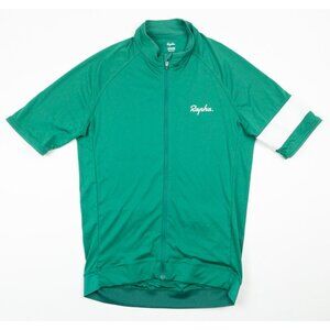 Rapha Core Cycling Jersey Men's Medium Green Short Sleeve Full Zip Pockets